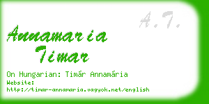 annamaria timar business card