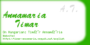 annamaria timar business card